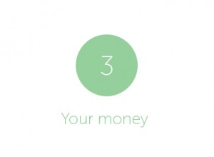 Green circle with white number 3 inside. 'Your money' written below