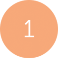 Orange circle with a number 1 inside