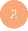 Orange circle with a number 2 inside